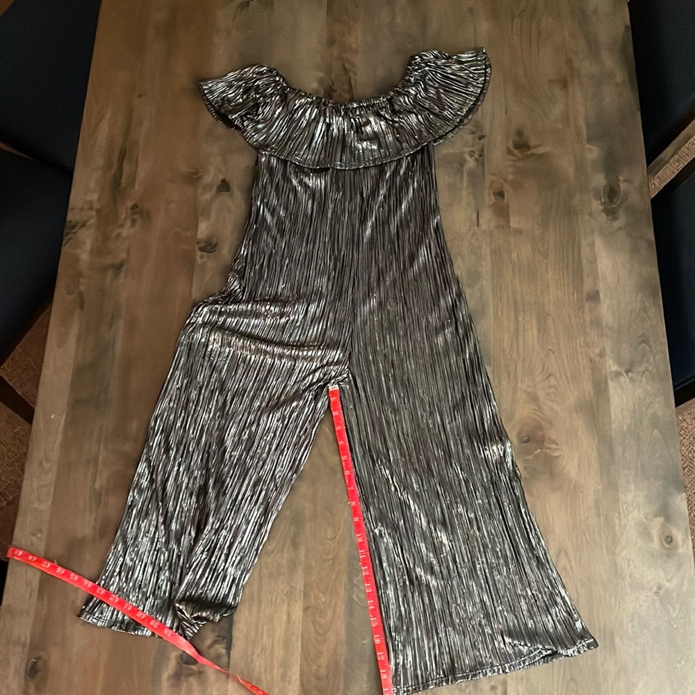 stylish “art class”children’s metallic jumpsuit